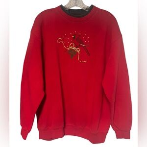 M&C Sportswear Vintage Cardinal Ugly Sweatshirt Red Sz Large Oversized Cozy